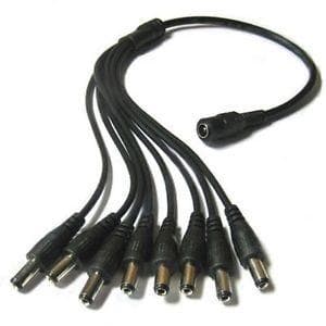 Cctv Cable Derivador de Alimentacion 1 Entrada Hembra X 9 Salidas Macho