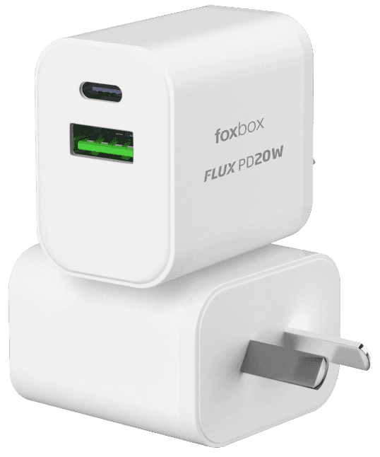 CARGADOR FOXBOX FLUX 20W BLANCO CON CABLE PRISM TYPE C (7989)