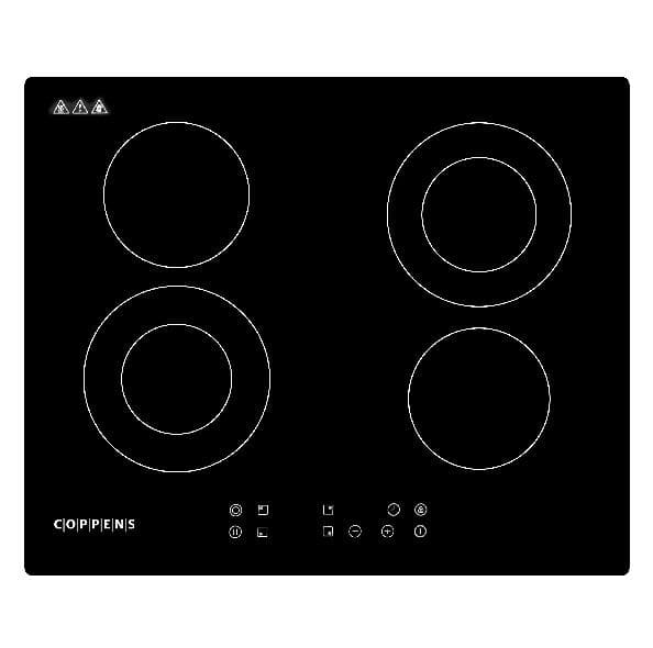 ANAFE ELECTRICO COPPENS EC460-6802 VITROCERAMICO 59CM 4 HORNALLAS 9 NIVELES NEGRO (AEVCOP6802)