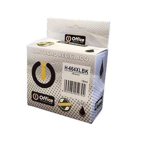 CARTUCHO ALTERNATIVO HP 664XL NEGRO 18ML F6V29AL