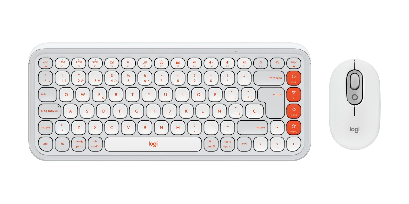 Combo Inalámbrico Logitech POP Icon Blanco