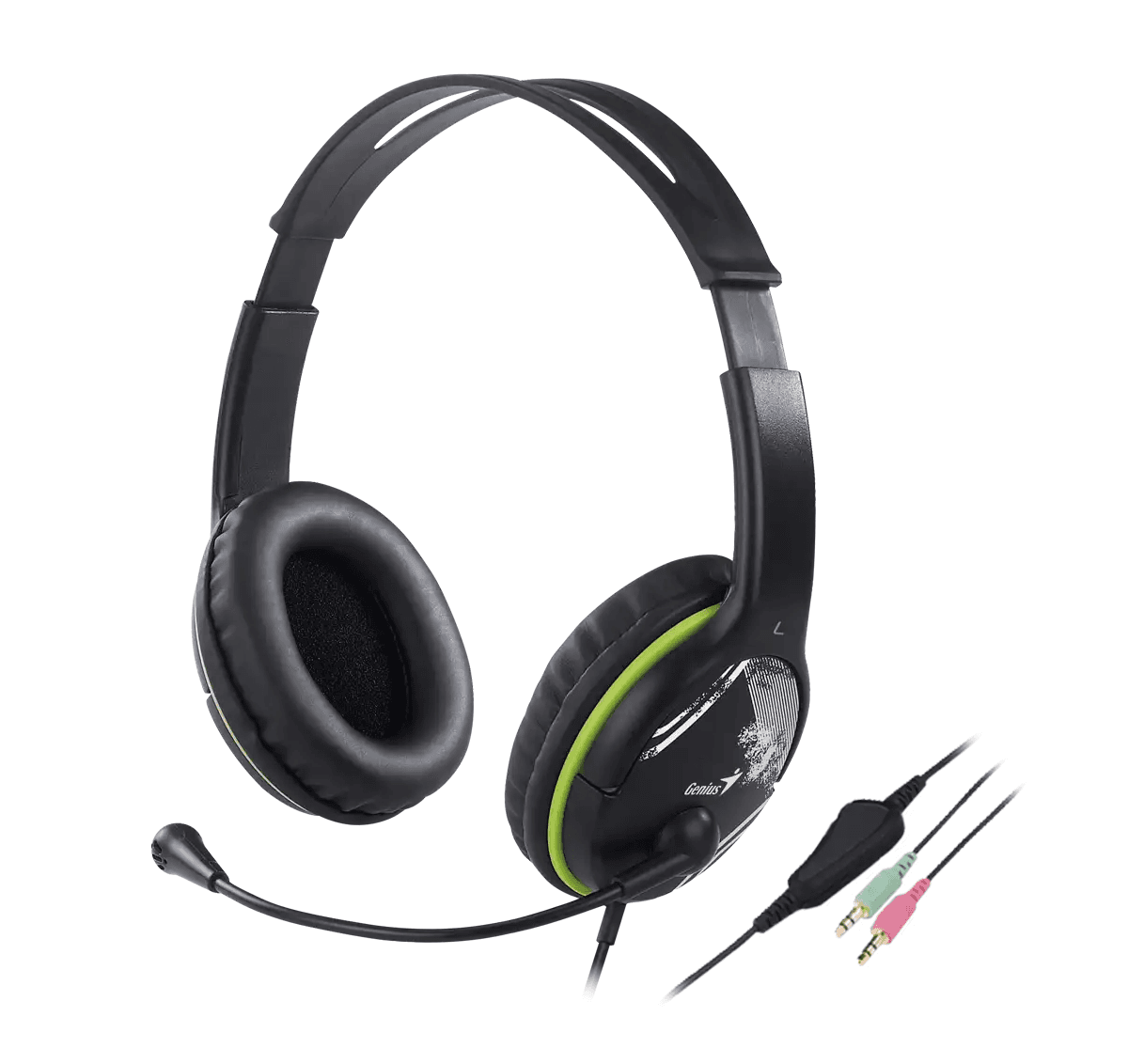 Auricular c/Mic Genius HS-400A,Green,+Single Jack Cable (2091)