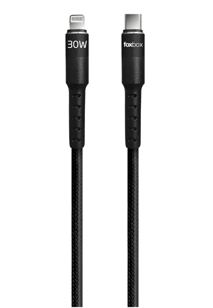 CABLE FOXBOX ROUND PRO TYPE-C A TYPE-C NEGRO 125M (7434)