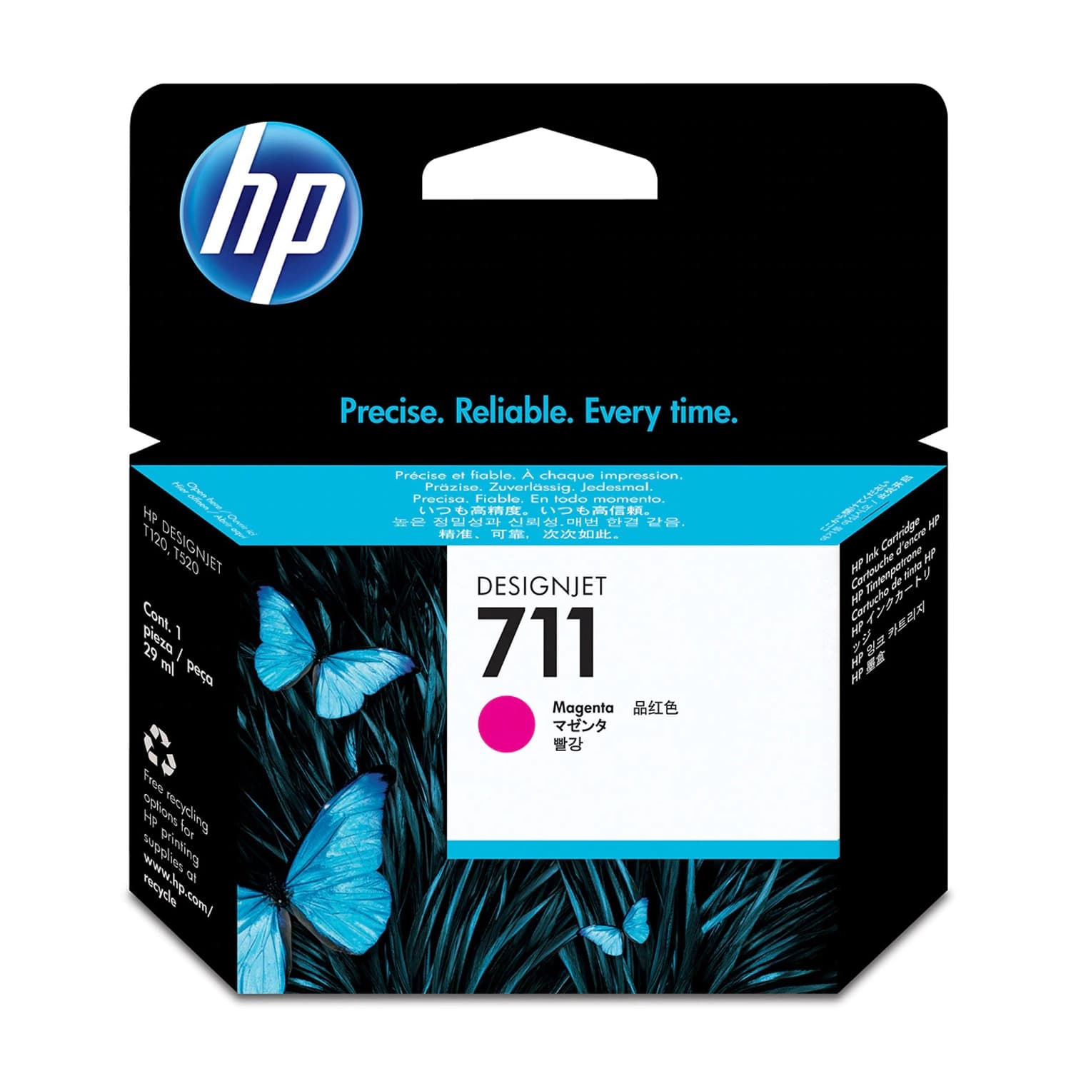 Cartucho de Tinta Plotter HP 711 Magenta