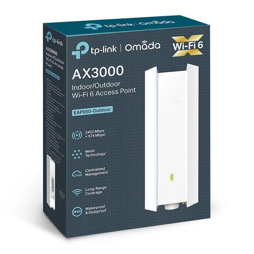 Access Point TP-Link EAP650-Outdoor AX3000 Dual Band WIFI 6 AP - MESH